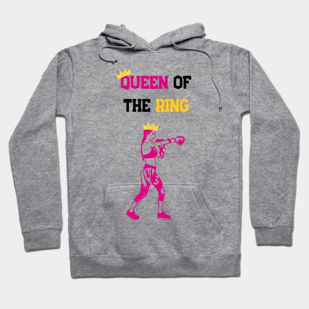 Queen of the boxing ring, light Hoodie by CoffeeBeforeBoxing